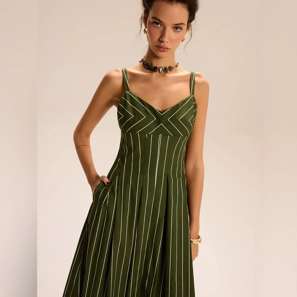 Commense Striped Maxi Dress - Picture 3 of 13